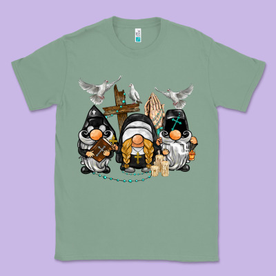Pastor Nun Religious Gnome Classic Tee Designed By Barkaloodesign
