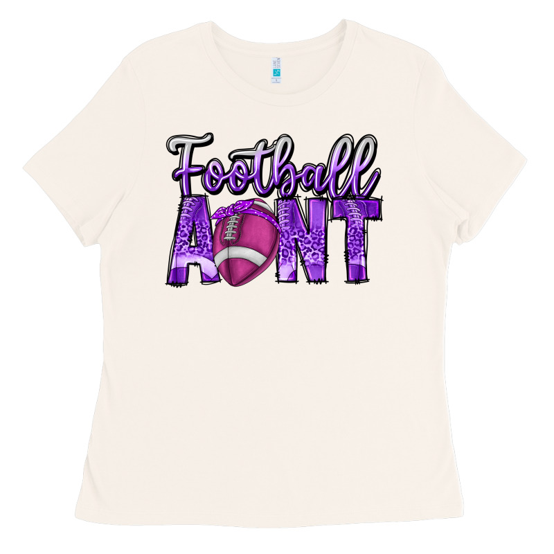 Football Aunt Ladies Tee by CowhideDigitalArt | Teevron
