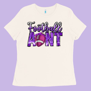 Football Aunt Ladies Tee Designed By Cowhidedigitalart