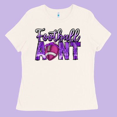 Football Aunt Ladies Tee Designed By Cowhidedigitalart