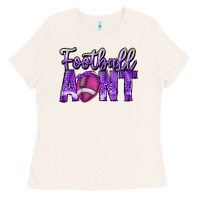Bone football aunt Ladies Tee - CowhideDigitalArt