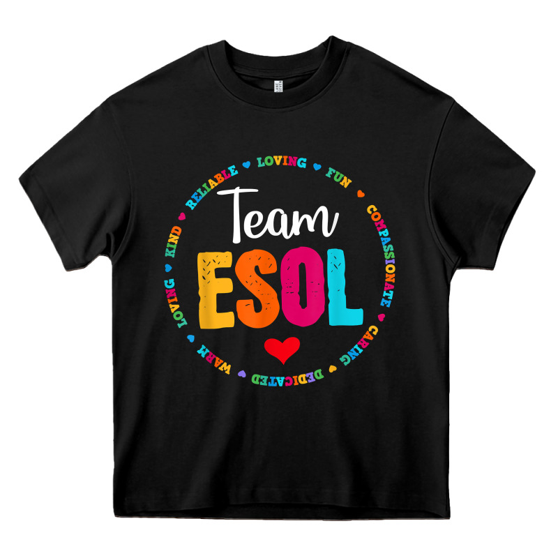 Back To School Teachers Crew Students   Team Esol Teacher T Shirt Heavy Core Tee by linhVisuals | Teevron