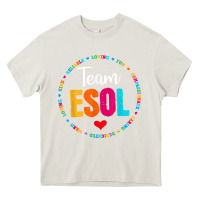 Cream back to school teachers crew students   team esol teacher t shirt Heavy Core Tee - linhVisuals