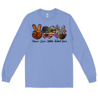 Colony Blue Peace Love White Tailed Deer Long Sleeve Tee - LillyAllenDesigns