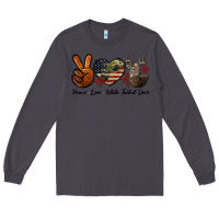 Smoke Peace Love White Tailed Deer Long Sleeve Tee - LillyAllenDesigns