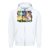 White easter farm chicks and bunny Zipper Hoodie - RanaPortraitStore