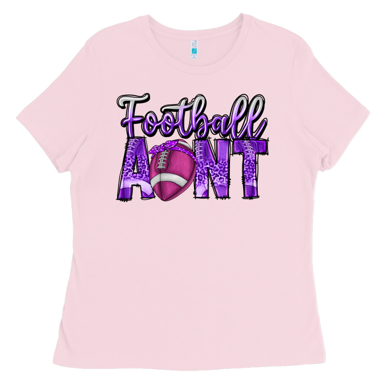 Football Aunt Ladies Tee by CowhideDigitalArt | Teevron