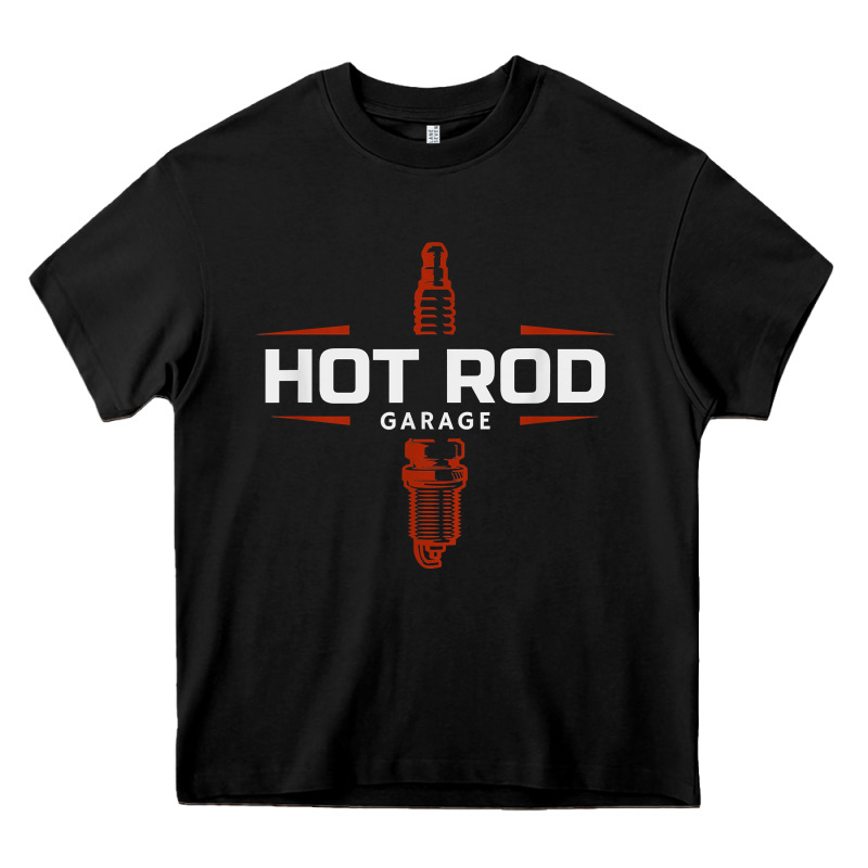 Hot Rod Garage Custom Retro Classic Car Spark Plug T Shirt Heavy Core Tee by linhVisuals | Teevron