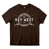 Chocolate Brown key west fl vintage crossed fishing rods t shirt Heavy Core Tee - linhVisuals