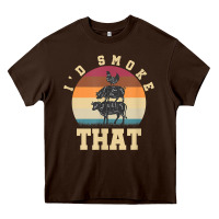 Chocolate Brown id smoke that funny smoked pork meat lover bbq gift barbecue t shirt Heavy Core Tee - linhVisuals