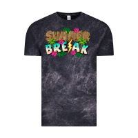 Cloud Black Summer Break Vintage Tee - CowhideDigitalArt