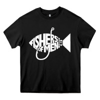 Black matching church christian group bible verse fishers of men pullover ho Heavy Core Tee - linhVisuals