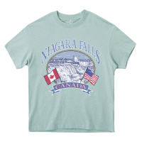 Arona americana niagara falls scene canada america flags sweatshirt Heavy Core Tee - linhVisuals