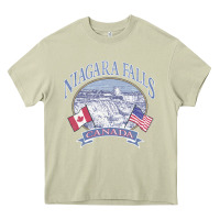 Mossy americana niagara falls scene canada america flags sweatshirt Heavy Core Tee - linhVisuals