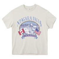Cream americana niagara falls scene canada america flags sweatshirt Heavy Core Tee - linhVisuals