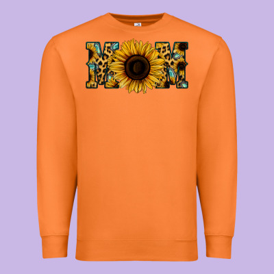 Sunflower Leopard Mom Premium Sweatshirt Designed By Jasminsmagicworld