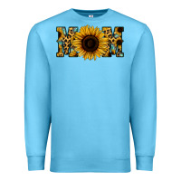 Ocean Blue Sunflower Leopard Mom Premium Sweatshirt - Jasminsmagicworld