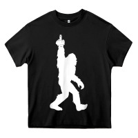Funny Bigfoot Middle Finger For Squatch Believers T Shirt Heavy Core Tee | Teevron