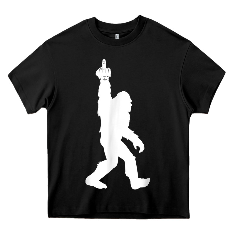 Funny Bigfoot Middle Finger For Squatch Believers T Shirt Heavy Core Tee by linhVisuals | Teevron
