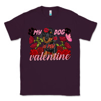 Plum My dog is my Valentine's Day Classic Tee - FaDigitalArtStudio