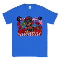 True Royal My dog is my Valentine's Day Classic Tee - FaDigitalArtStudio