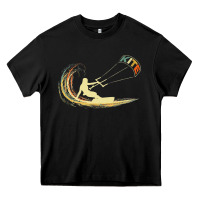 Black kite kiteboarding kiting kitesurfing kitesurf gift premium t shirt Heavy Core Tee - linhVisuals