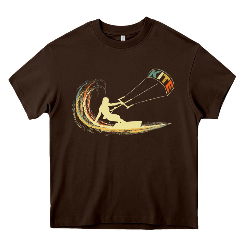 Kite Kiteboarding Kiting Kitesurfing Kitesurf Gift Premium T Shirt Heavy Core Tee by linhVisuals | Teevron