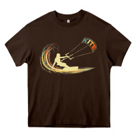 Chocolate Brown kite kiteboarding kiting kitesurfing kitesurf gift premium t shirt Heavy Core Tee - linhVisuals