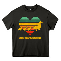 Mama Duck Mother Of 3 Duckling Funny Mom Mommy Animal Lover T Shirt Heavy Core Tee | Teevron
