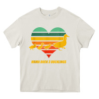 Mama Duck Mother Of 3 Duckling Funny Mom Mommy Animal Lover T Shirt Heavy Core Tee | Teevron