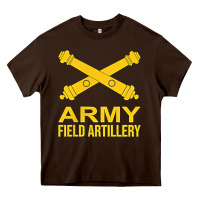 Chocolate Brown army field artillery branch us usa t shirt Heavy Core Tee - linhVisuals