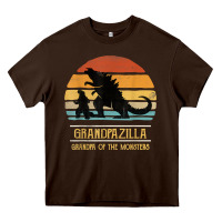Chocolate Brown mens grandpazilla grandpa of monsters retro halloween christmas t shir Heavy Core Tee - linhVisuals