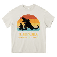 Mens Grandpazilla Grandpa Of Monsters Retro Halloween Christmas T Shir Heavy Core Tee | Teevron
