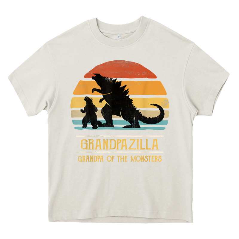 Mens Grandpazilla Grandpa Of Monsters Retro Halloween Christmas T Shir Heavy Core Tee by linhVisuals | Teevron