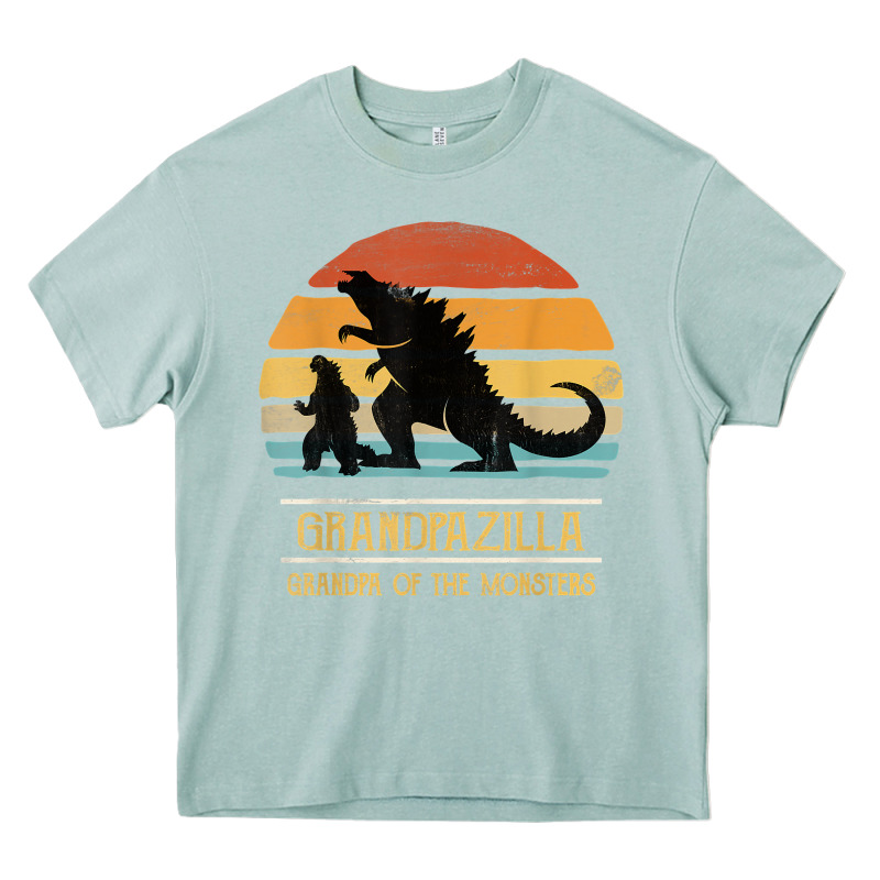 Mens Grandpazilla Grandpa Of Monsters Retro Halloween Christmas T Shir Heavy Core Tee by linhVisuals | Teevron