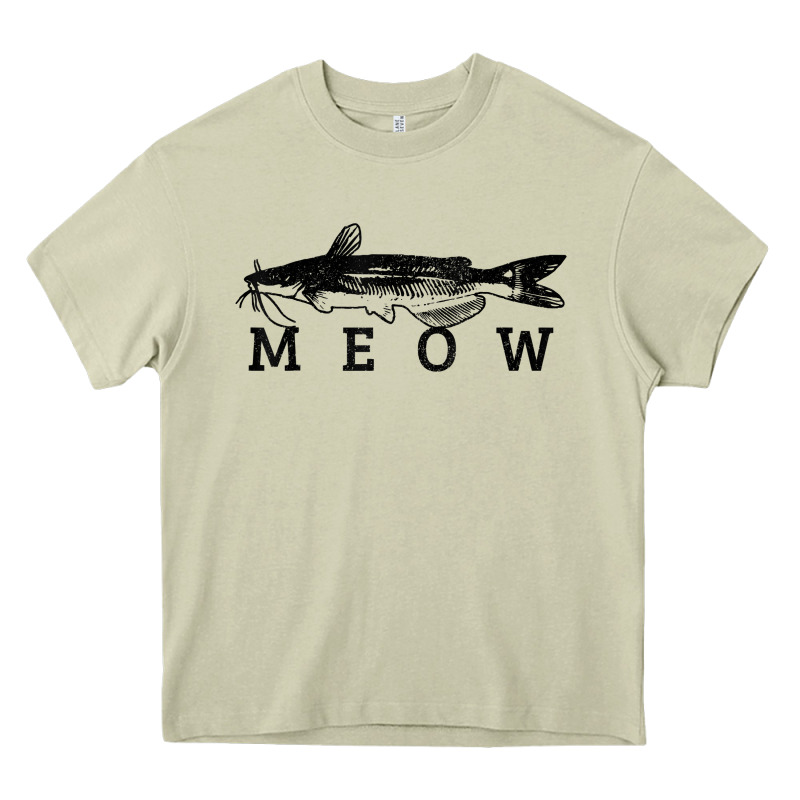 Catfish Meow Funny Catfishing Fishing Fisherman Gift T Shirt Heavy Core Tee by linhVisuals | Teevron