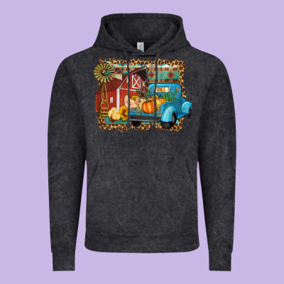 Farm Life Fall Barn And Truck Vintage Hoodie Designed By Artiststas