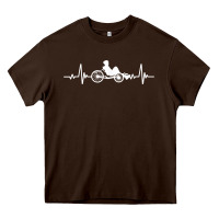 Chocolate Brown great recumbent bike heartbeat design cycling t shirt Heavy Core Tee - linhVisuals