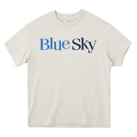 Cream Blue Sky Studios Heavy Core Tee - linhVisuals