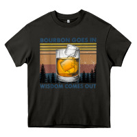Asphalt bourbon goes in wisdom comes out vintage t shirt Heavy Core Tee - linhVisuals