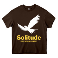 Chocolate Brown Solitude Mountain Resort Heavy Core Tee - linhVisuals