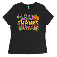 Black holiday fusion art Ladies Tee - CowhideDigitalArt