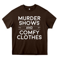 Chocolate Brown crime shows shirt, murder shows and comfy clothes t shirt Heavy Core Tee - linhVisuals