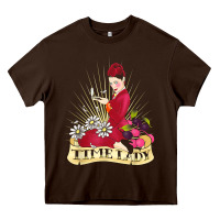 Chocolate Brown doctor who rockabilly missy time lady baker t shirt Heavy Core Tee - linhVisuals