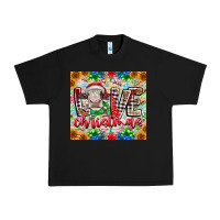 Black Love Christmas cow Urban Heavy Tee - CowhideDigitalArt