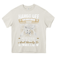 Cream mens hands off of my rod bass fishing fisherman t shirt Heavy Core Tee - linhVisuals