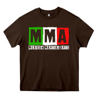 Chocolate Brown mexican martial arts combat mexico fighter themed pullover hoodie Heavy Core Tee - linhVisuals