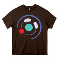 Chocolate Brown minimalist game cube controller throwback retro gamer t shirt Heavy Core Tee - linhVisuals