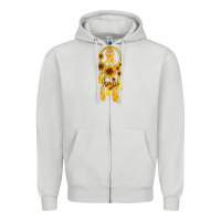 Dove Grey childhood cancer awareness dreamcatcher Zipper Hoodie - Jasminsmagicworld