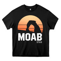 Black moab utah arches national park vintage retro outdoor hiking pullover h Heavy Core Tee - linhVisuals